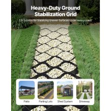 Ground Grid 2-Inch Depth Geocell Grid 26.87x3.94 FT / 8200x1200 mm for Gravel