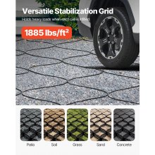 Ground Grid 2-Inch Depth Geocell Grid 32.81x9.84 FT / 10000x3000 mm for Gravel