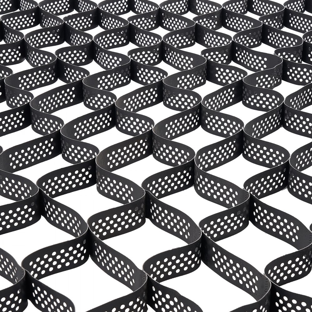 VEVOR Gravel Grid, 3 Inch Depth, 17.06 x 8.86 FT / 5200 x 2700 mm, 1880 LBS Per Sq ft Grass Ground Retainer, Permeable Geo Grids Driveway Stabilization, for Garden, Patio, Walkway, RV Parking Slopes