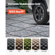 Ground Grid 3-Inch Depth Geocell Grid 17.06x8.86 FT / 5200x2700 mm for Gravel