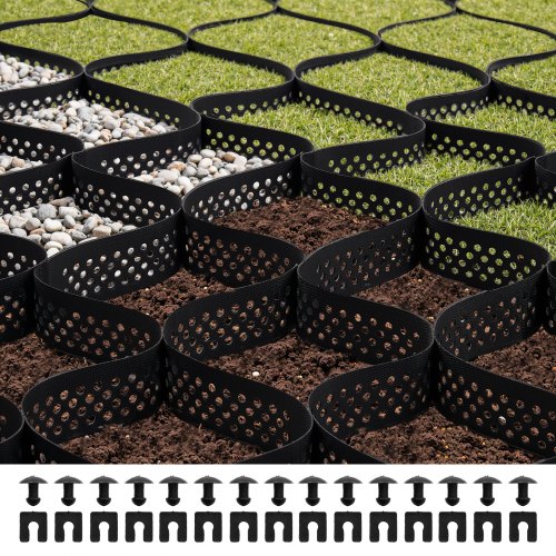 Ground Grid 3-Inch Depth Geocell Grid 24.93x9.52 FT / 7600x2900 mm for Gravel