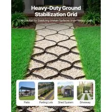 Ground Grid 3-Inch Depth Geocell Grid 24.93x9.52 FT / 7600x2900 mm for Gravel