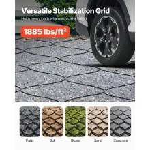 Ground Grid 3-Inch Depth Geocell Grid 24.93x9.52 FT / 7600x2900 mm for Gravel