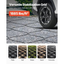 Ground Grid 4-Inch Depth Geocell Grid 17.06x8.86 FT / 5200x2700 mm for Gravel