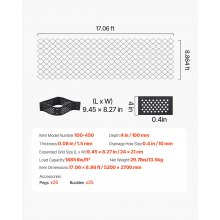 Ground Grid 4-Inch Depth Geocell Grid 17.06x8.86 FT / 5200x2700 mm for Gravel