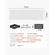 VEVOR Gravel Grid, 4 Inch Depth, 17.06 x 8.86 FT / 5200 x 2700 mm, 1880 LBS Per Sq ft Grass Ground Retainer, Permeable Geo Grids Driveway Stabilization, for Garden, Patio, Walkway, RV Parking Slopes