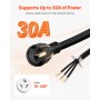 10 ft Dryer Power Cord 3-Prong NEMA 10-30P Dryer Cord w/ Eyelet Connectors