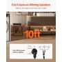 10 ft Dryer Power Cord 3-Prong NEMA 10-30P Dryer Cord w/ Eyelet Connectors
