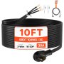10 ft Dryer Power Cord 3-Prong NEMA 10-30P Dryer Cord w/ Eyelet Connectors