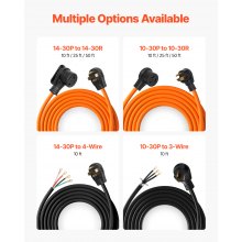 10 ft Dryer Extension Cord 4-Prong NEMA 14-30P to 14-30R Dryer Cord 30A