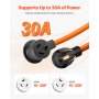 10 ft Dryer Extension Cord 3-Prong NEMA 10-30P to 10-30R Dryer Cord 30A