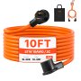 10 ft Dryer Extension Cord 3-Prong NEMA 10-30P to 10-30R Dryer Cord 30A