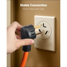 10 ft Dryer Extension Cord 3-Prong NEMA 10-30P to 10-30R Dryer Cord 30A
