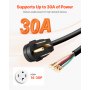 10 ft Dryer Power Cord 4-Prong NEMA 14-30P Dryer Cord w/ Eyelet Connectors