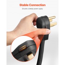 10 ft Dryer Power Cord 4-Prong NEMA 14-30P Dryer Cord w/ Eyelet Connectors