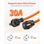 25 ft Dryer Extension Cord 4-Prong NEMA 14-30P to 14-30R Dryer Cord 30A