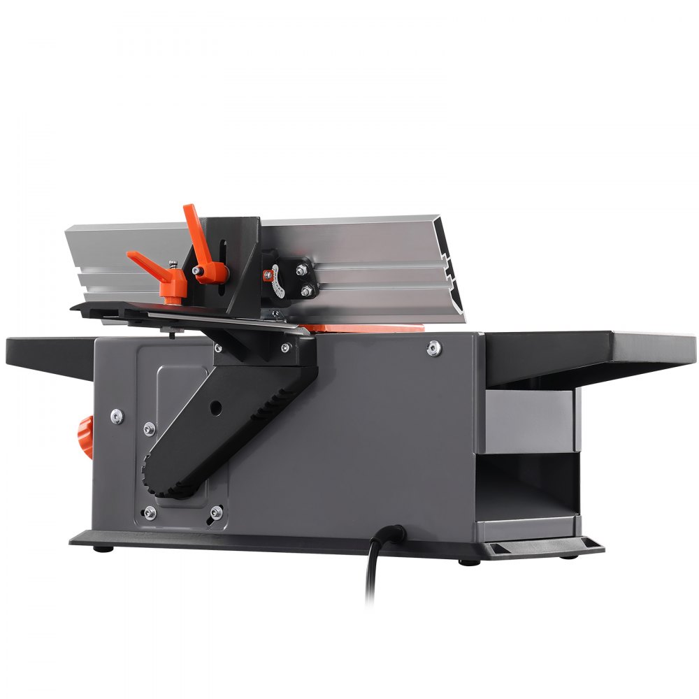VEVOR Spiral Benchtop Jointer, 6 in, 1.5HP 10000 RPM Bench Top Wood Jointer, with 14-Blade Spiral Cutterhead 0-1/8'' Adjustable Depth 6.1x27.6'' Table, Portable Woodworking Jointer for All Wood Types