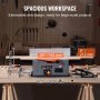 VEVOR Spiral Benchtop Jointer, 8-Inch, 2HP 10000 RPM Bench Top Wood Jointer, 18-Blade Spiral Cutterhead with Extendable Arm up to 6.5'' and 8x42.3'' Worktable 0-1/8'' Adjustable Depth, for Woodworking