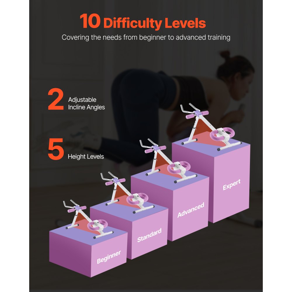 VEVOR AB Workout Machine, Ab Workout Equipment at Home Gym, Core & Abdominal Trainers for Women, 330 lbs Weight Capacity Strength Training Ab Cruncher, Foldable Adjustable Fitness Exerciser