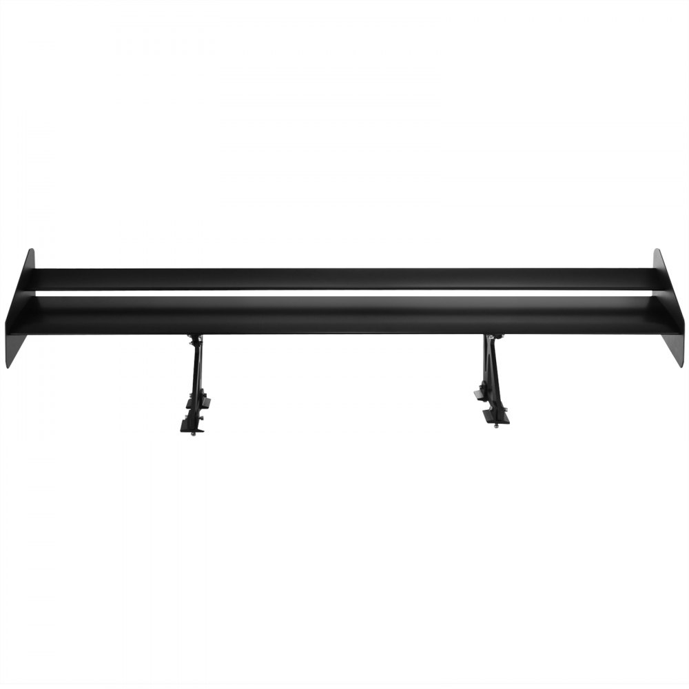 FORAVER Universal GT Wing Spoiler 135CM Lightweight Aluminum Rear Spoiler Wing Adjustable Angel Double Row Racing Trunk Spoiler BGW Drift JDM Drift Black Universal Spoiler (53" Double deck)