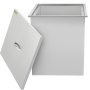 VEVOR ice chest with open stainless steel lid and handle in sleek design