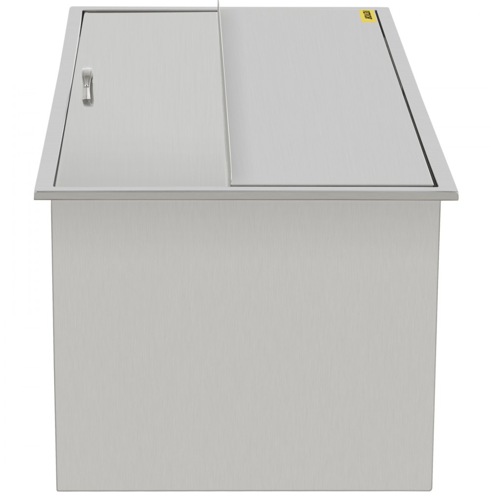 Drop In Stainless Steel Ice Chest Bin W/ Lid & Drain