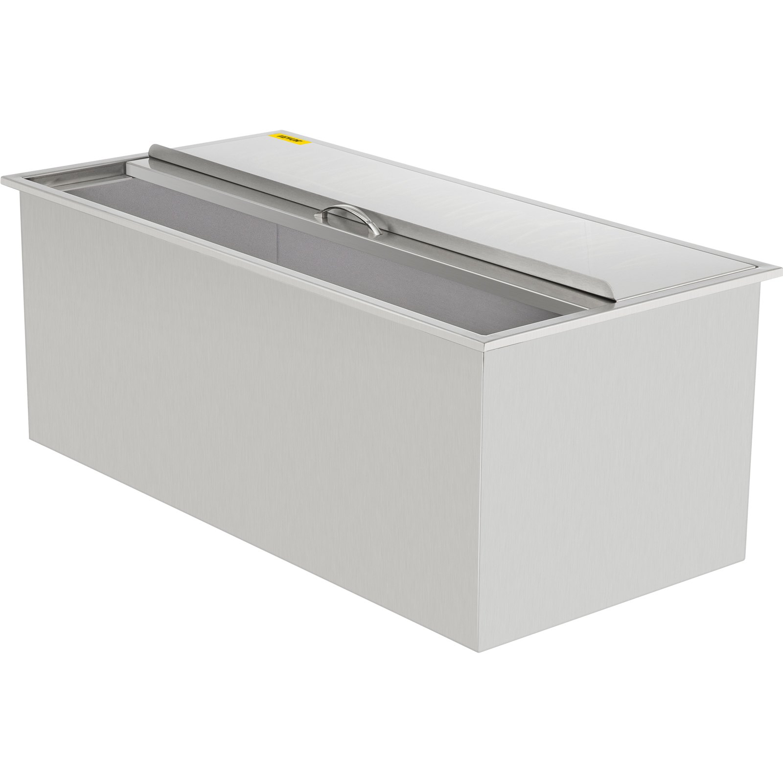 Drop In Stainless Steel Ice Chest Bin W/ Lid & Drain