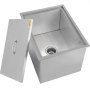 21"x16.8" Bbq Island Stainless Steel Drop In Ice Chest/cooler W/drain Close