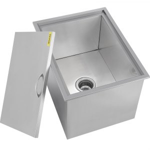 Drop In Ice Chest Bin Stainless Steel Cover 56x43cm Wine Chiller Kitchen  Cooler