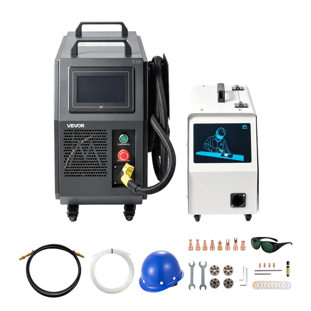 VEVOR 1200W 4-in-1 Laser Welder, Cutter, Rust Remover & Weld Cleaner, Multi-Functional Laser Welding Cutting Machine with Complete Accessories & Air Cooling for Workshops, 198–242V Single-Phase