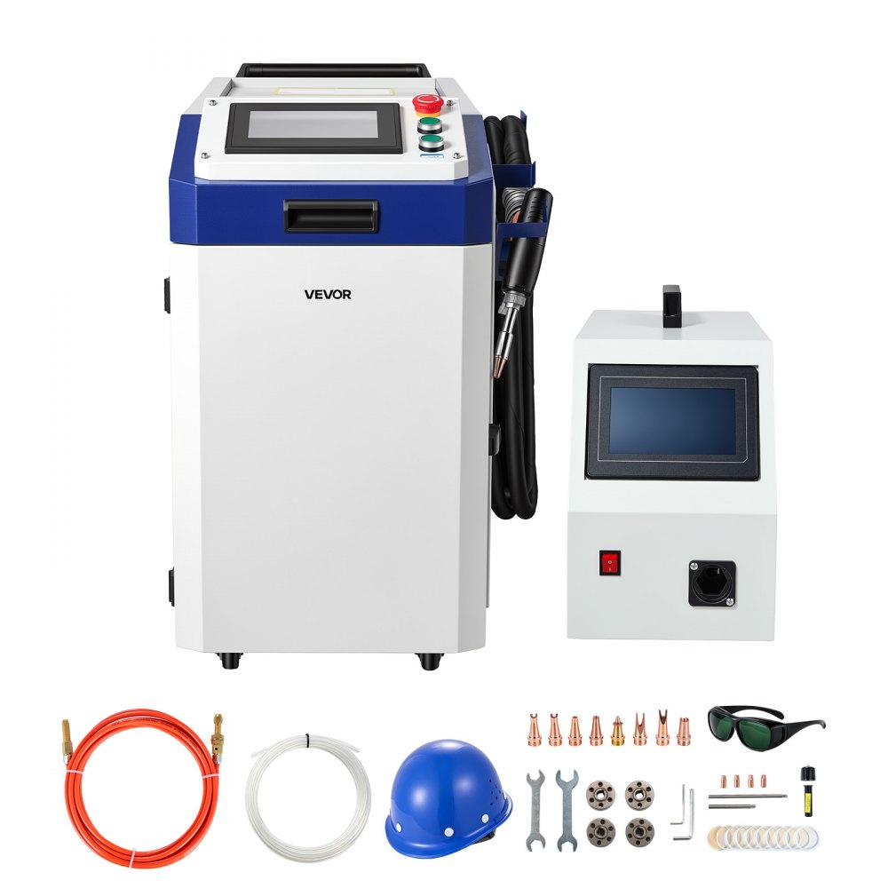 VEVOR 2000W 4-in-1 Laser Welder, Cutter, Rust Remover & Weld Cleaner, Multi-Functional Laser Welding Cutting Machine with Complete Accessories & Water Cooling for Workshops, 198–242V Single-Phase