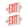 VEVOR LED Exit Sign with Emergency Lights, Two LED Adjustable Heads Emergency Exit Light with Battery Backup, Combo Red Letter Fire Exit Lighting, Commercial Exit Signs Tested to UL Standards