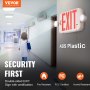 VEVOR LED Exit Sign with Emergency Lights, Two LED Adjustable Heads Emergency Exit Light with Battery Backup, Combo Red Letter Fire Exit Lighting, Commercial Exit Signs Tested to UL Standards