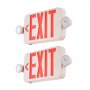 VEVOR LED Exit Sign with Emergency Lights, Two LED Adjustable Heads Emergency Exit Light with Battery Backup, Combo Red Letter Fire Exit Lighting, Commercial Exit Signs Tested to UL Standards