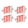 four VEVOR led exit signs with red letters and side lights.