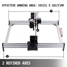 VEVOR CNC 3040 15000MW CNC Machine 395(X) x 285(Y)Mm Effective Working Area 3040 CNC Router Machine GRBL Control CNC Laser Engraver Machine with 2 Axis Milling Router