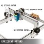 VEVOR CNC 3040 2500MW CNC Machine 395(X) x 285(Y)Mm Effective Working Area 3040 CNC Router Machine 0.1 mm Accuracy CNC Laser Engraver Machine with 2 Axis Milling Router for Plastic Carving