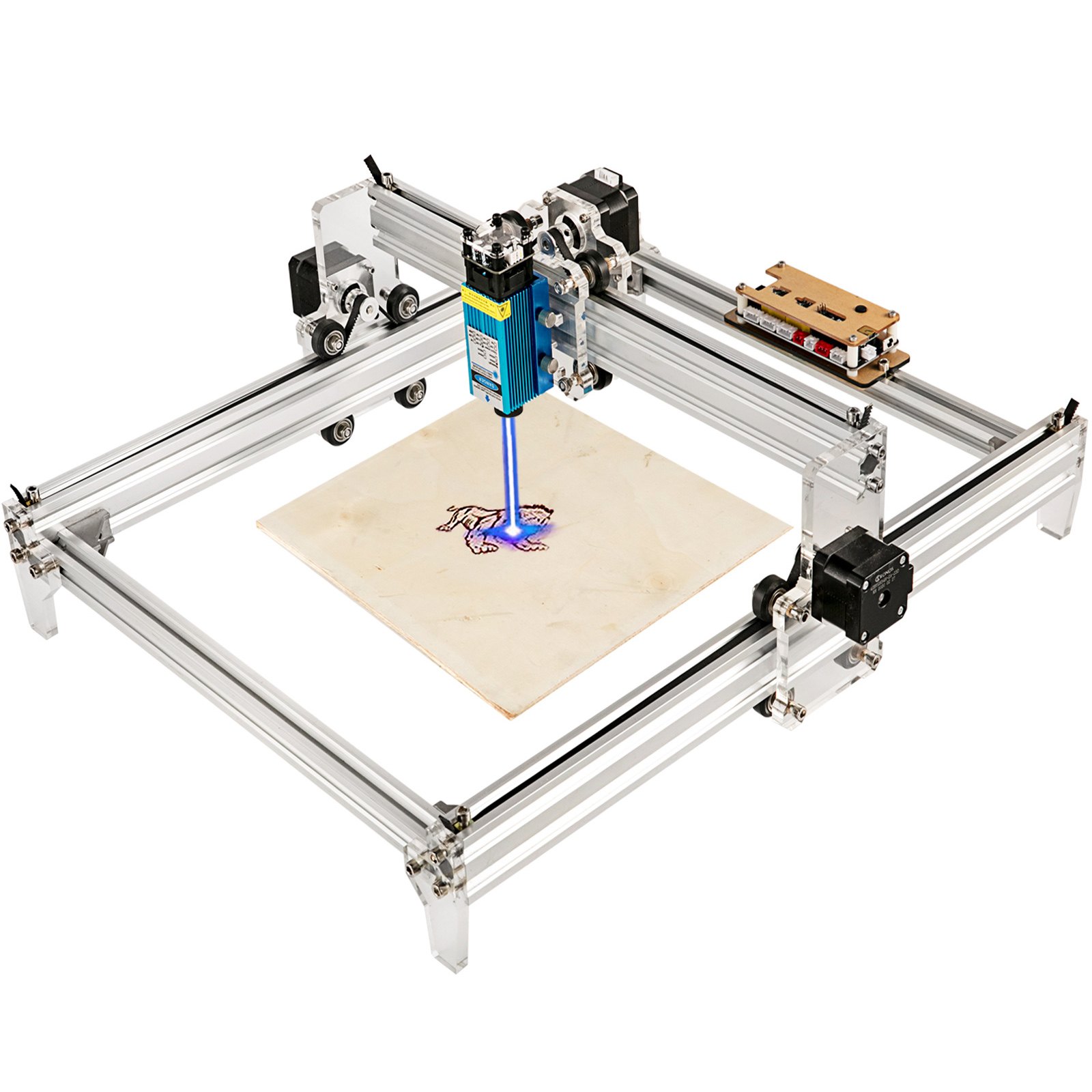 VEVOR CNC 3040 7000MW CNC Machine 395(X) x 285(Y)Mm Effective Working Area 3040 CNC Router Machine GRBL Control CNC Laser Engraver Machine with 2 Axis Milling Router for Wood Plastic Carving