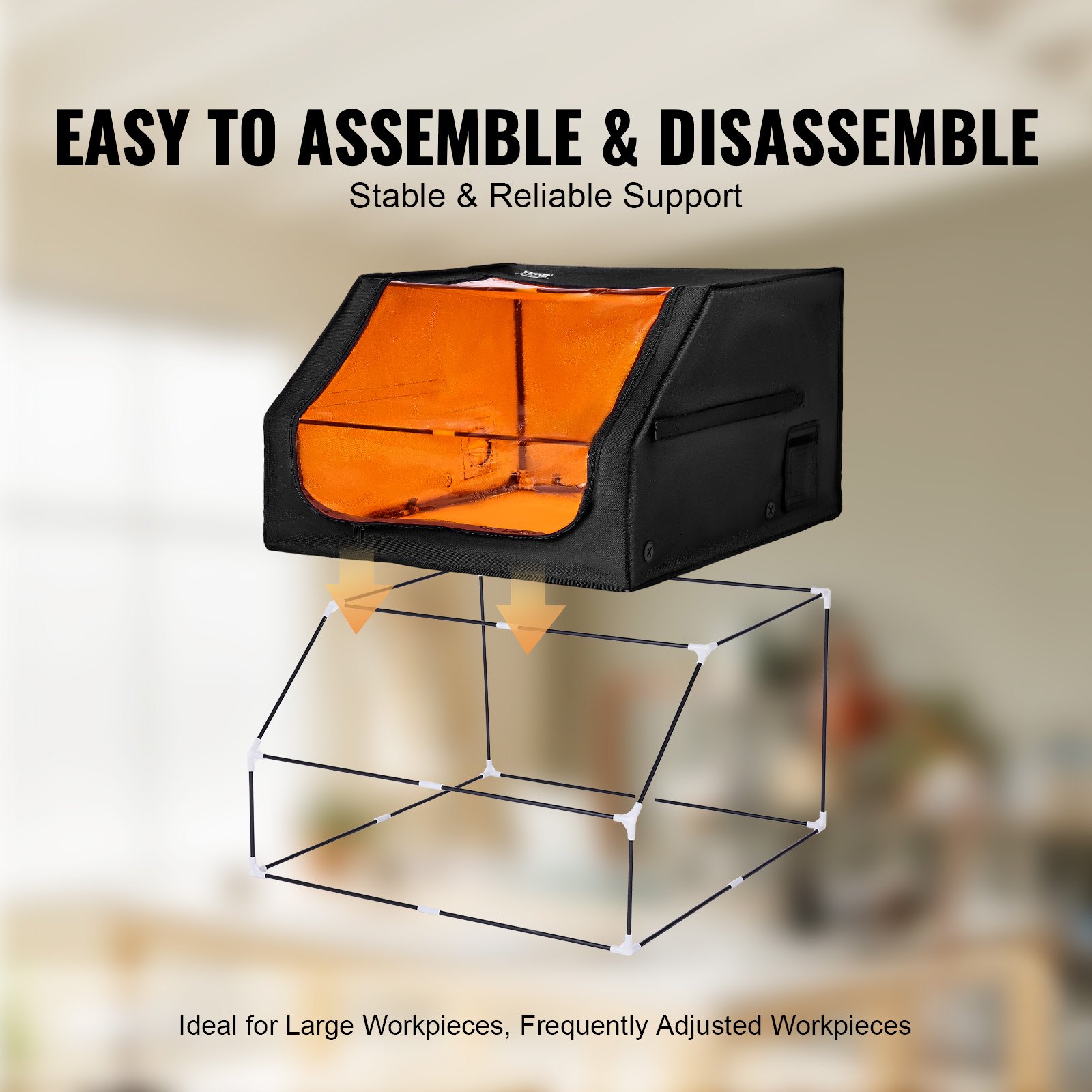 VEVOR Laser Engraver Enclosure, 800 x 800 x 500 mm, Flame Retardant and Fireproof Protective Cover, with Exhaust Fan and Pipe, Insulates Smoke, Noise and Eye Protection, Fits for Most Laser Engraver