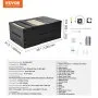 VEVOR Laser Engraver Enclosure, 1228 x 800 x 500 mm, Dual-Direction Viewing, Flame Retardant and Fireproof Protective Cover, with Exhaust Fan and Pipe, Insulates Smoke, Noise and Eye Protection