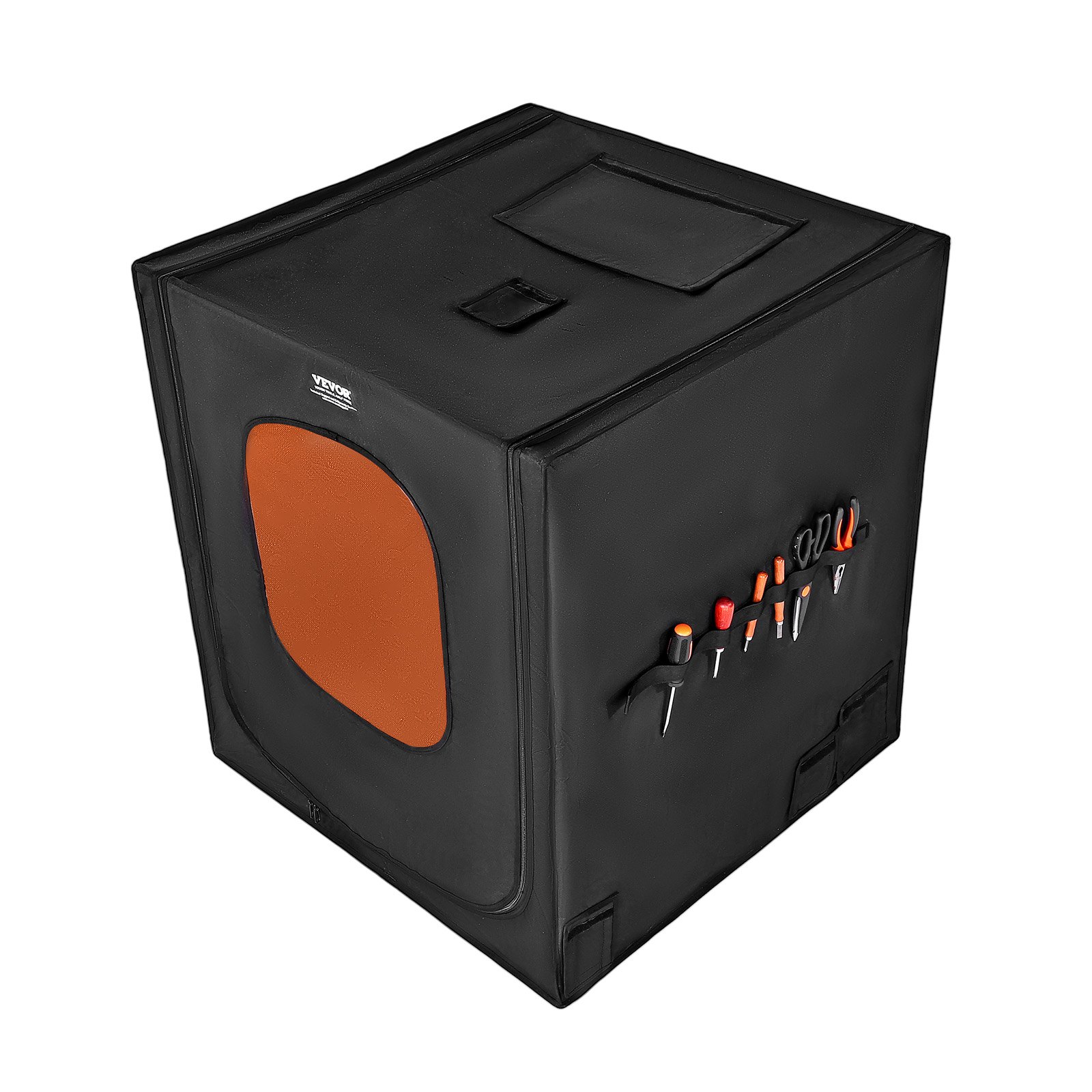 VEVOR Laser Engraver Enclosure, 800 x 800 x 900 mm, Flame Retardant and Fireproof Protective Cover, with Exhaust Fan and Pipe, Insulates Smoke, Noise and Eye Protection, Fits for Most Laser Engraver