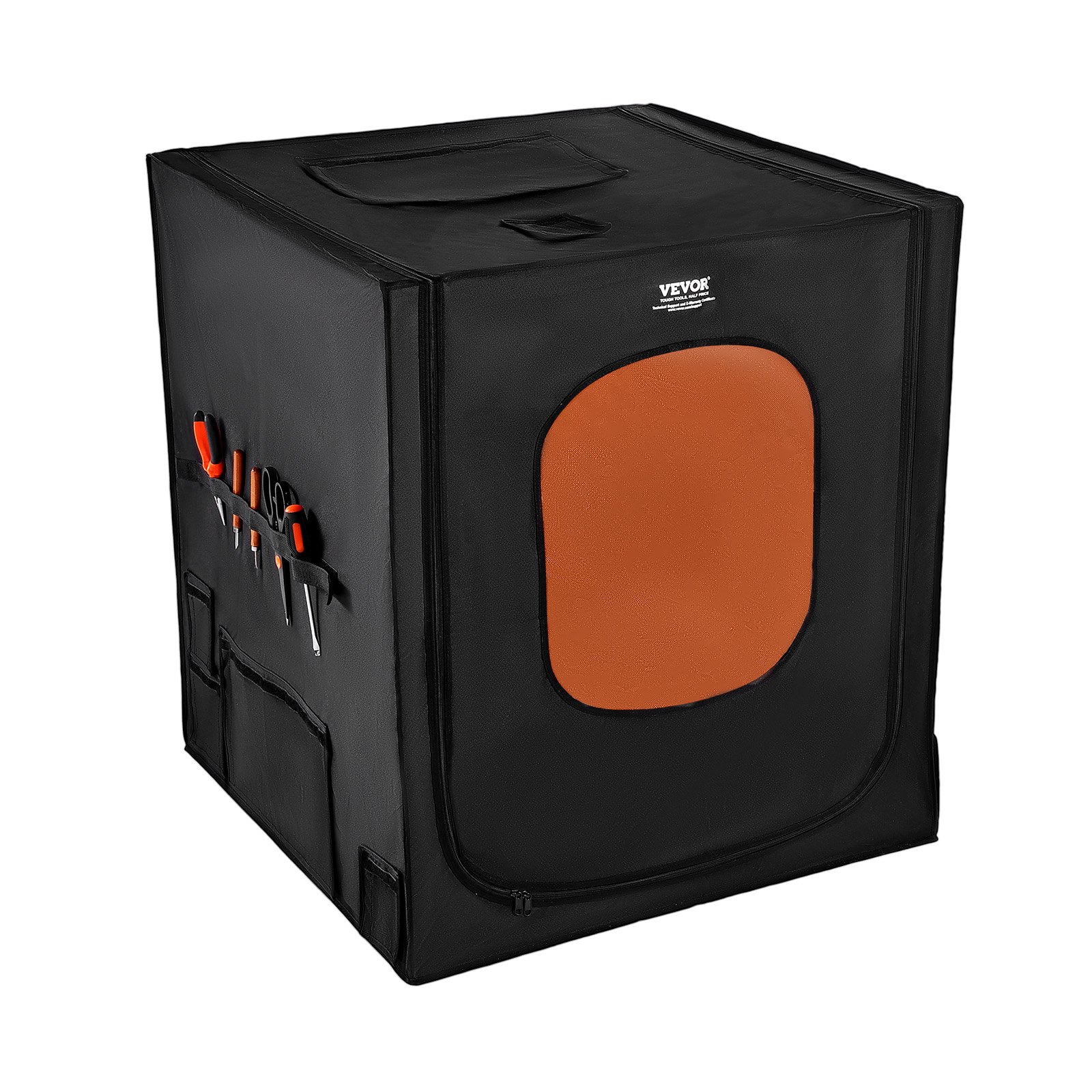 VEVOR Laser Engraver Enclosure, 800 x 800 x 900 mm, Flame Retardant and Fireproof Protective Cover, with Exhaust Fan and Pipe, Insulates Smoke, Noise and Eye Protection, Fits for Most Laser Engraver