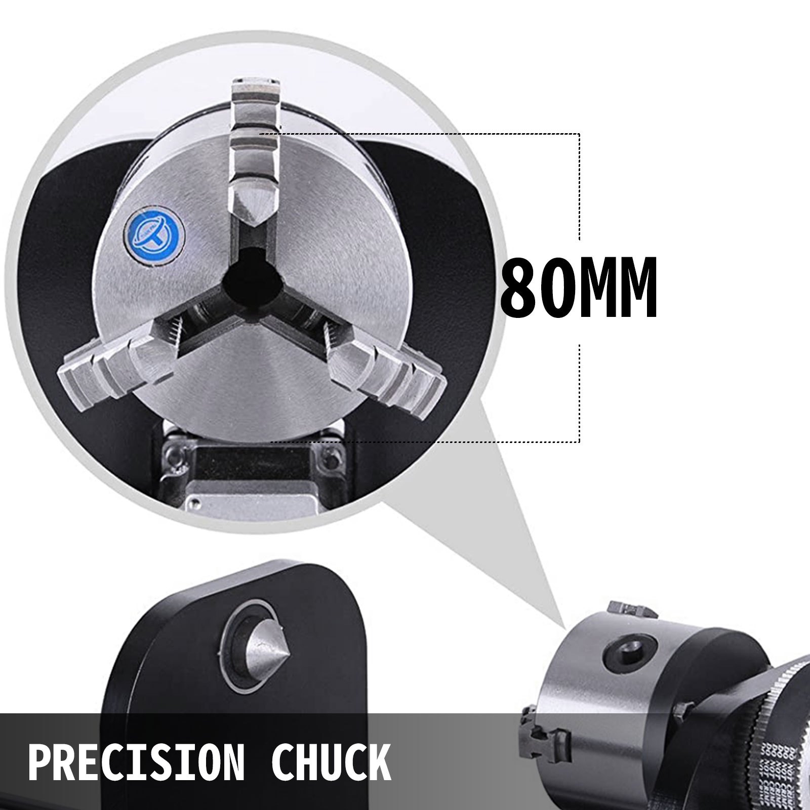 CNC 4th Axis Rotary Table A Axis 80MM Chuck F Style Engraving Machine Accessory