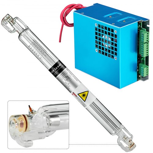 VEVOR Co2 Laser Tube Laser Power Supply 40W, Laser Tube, Laser Engraving Power Supply for Laser Engraving Machine