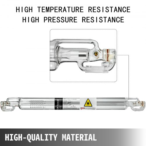 LD-Teemm 50W CO2 Laser Tube – 800mm Length, 50mm Diameter, Pre-Wired, Coated For Engraving & Cutting Machines
