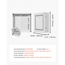 Structured Media Enclosure 14 in Recessed in-Wall TV Media Box with Cover