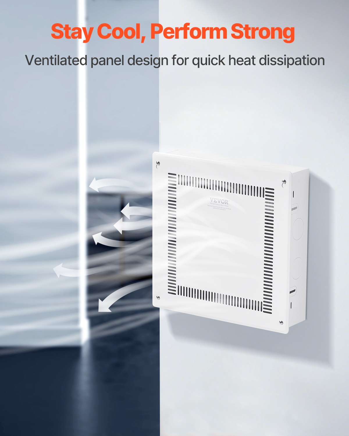 VEVOR Structured Media Enclosure, 14-Inch, Recessed in-Wall Media Box with Cover, Wall-Mount Cable Management Box Kit, Structured Wiring Multi-Media Cabinet, Cold-Rolled Steel, for TV Home Theater