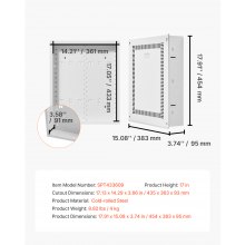 Structured Media Enclosure 17 in Recessed in-Wall TV Media Box with Cover