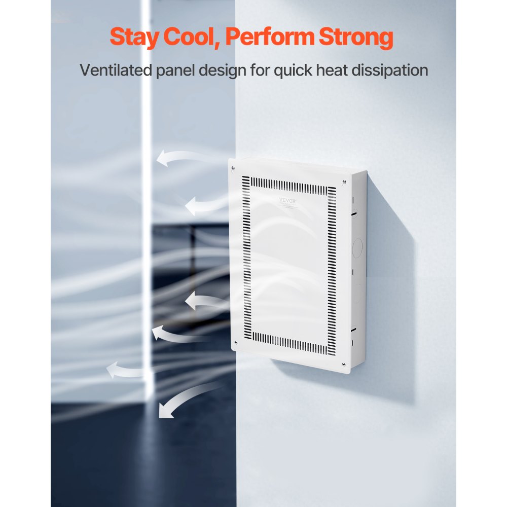 VEVOR Structured Media Enclosure, 20-Inch, Recessed in-Wall Media Box with Cover, Wall-Mount Cable Management Box Kit, Structured Wiring Multi-Media Cabinet, Cold-Rolled Steel, for TV Home Theater