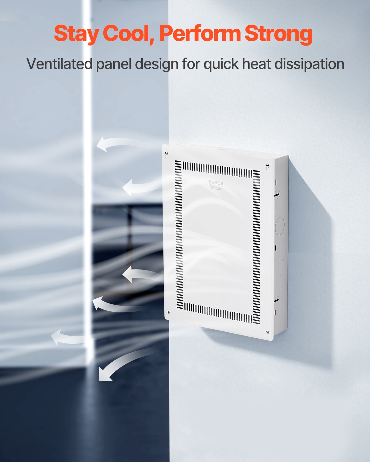 VEVOR Structured Media Enclosure, 20-Inch, Recessed in-Wall Media Box with Cover, Wall-Mount Cable Management Box Kit, Structured Wiring Multi-Media Cabinet, Cold-Rolled Steel, for TV Home Theater